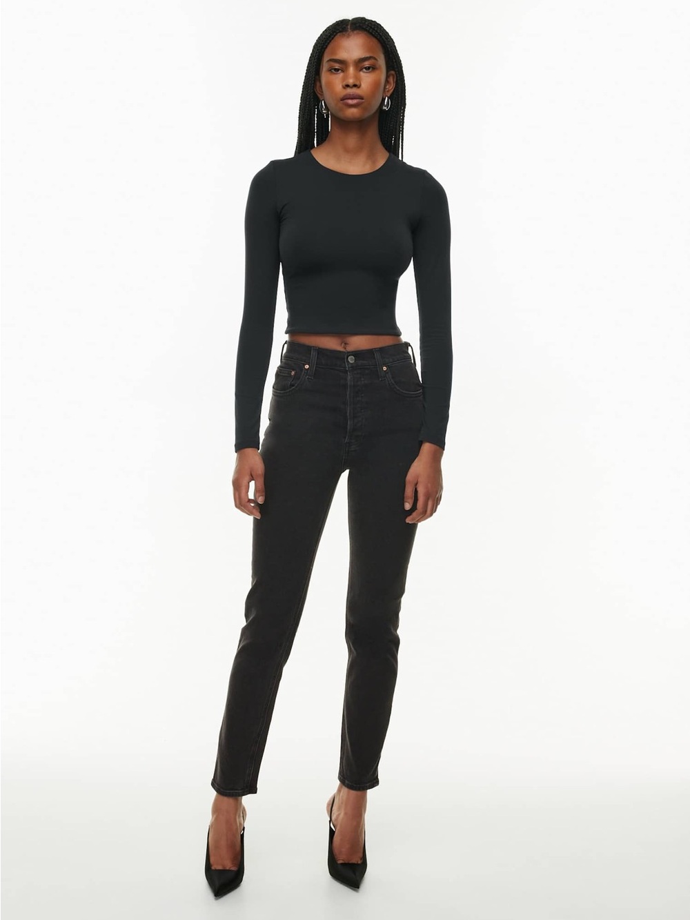 3 for $20 Denim Forum Women's Skinny Jeans in Black